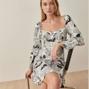 Reformation Newsprint Mochi Dress
